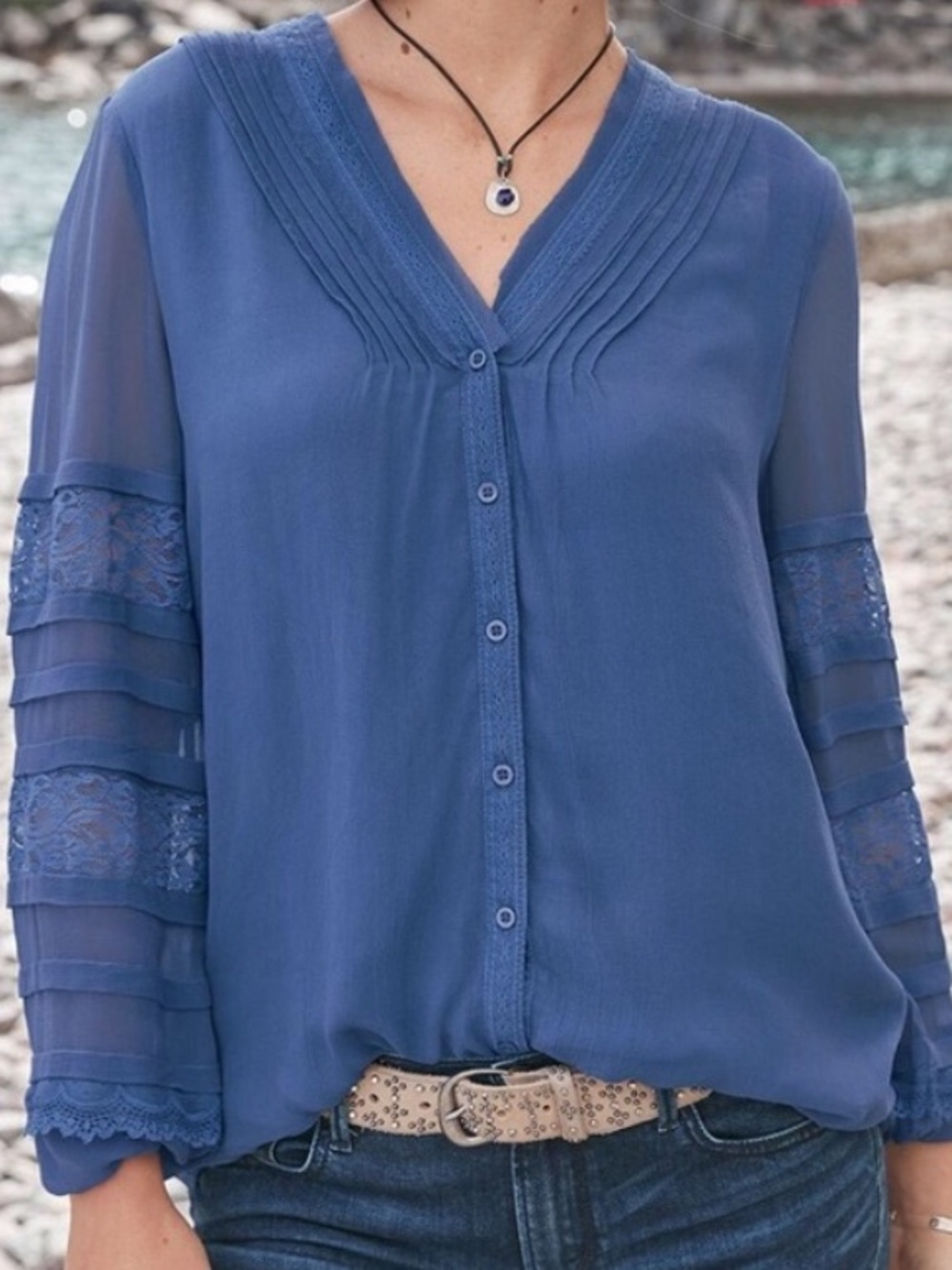 Sundance Button Front Top Size Large 📦